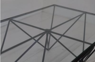 Paolo Piva 1980s Steel and Glass Rectangular Coffee Table Alanda by Paolo Piva for B B