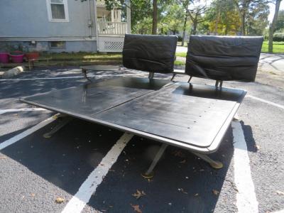 Paolo Piva Fabulous Paolo Piva Brass Steel Leather King Size Platform Bed