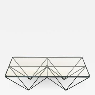 Paolo Piva Paolo Piva Glass Top and Metal Base Coffee Table Italy 1970s