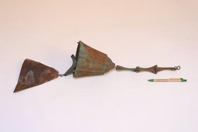 Paolo Soleri Large Mid Century Verdigris Bronze Bell Wind Chime Paolo Soleri for Arconsanti