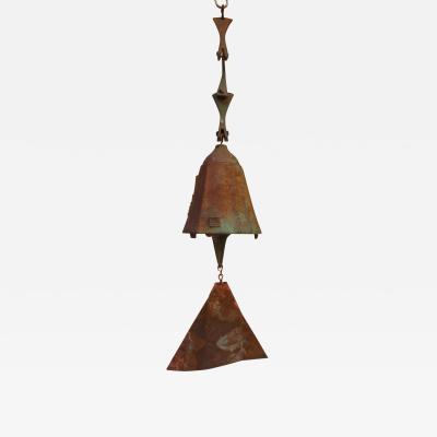 Paolo Soleri Large Mid Century Verdigris Bronze Bell Wind Chime Paolo Soleri for Arconsanti