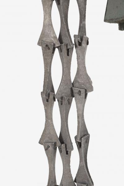 Paolo Soleri Monumental Paolo Soleri Brutalist Bronze Bell Cast Aluminum Sculptural Spine