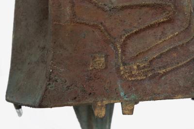 Paolo Soleri Monumental Paolo Soleri Brutalist Bronze Bell with Cast Aluminum Spine 1960