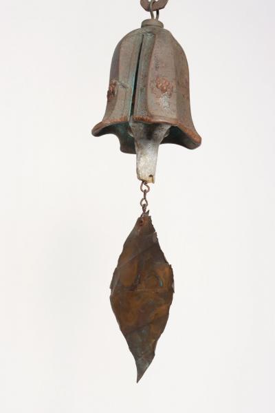 Paolo Soleri Vintage Verdigris Cast Bronze Wind Bell Wind Chime by Joe Ursutz