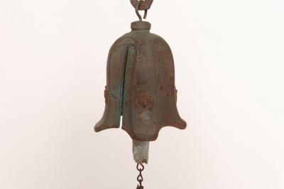 Paolo Soleri Vintage Verdigris Cast Bronze Wind Bell Wind Chime by Joe Ursutz
