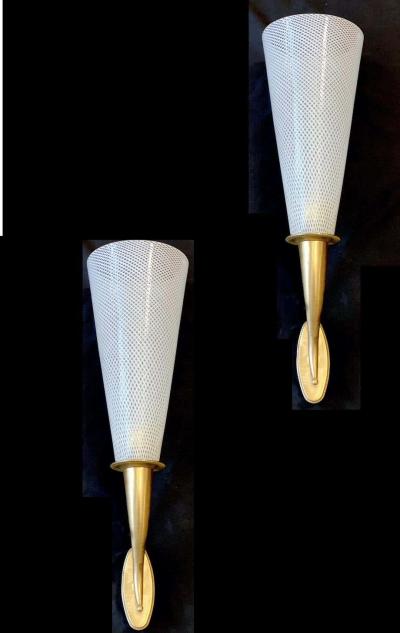 Paolo Venini Elegant Pair of Venini Reticello Sconces or Wall Lights Carlo Scarpa Style 1940