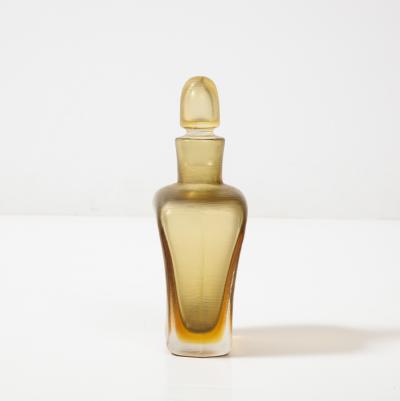 Paolo Venini Inciso Glass Bottle with Stopper by Paolo Venini