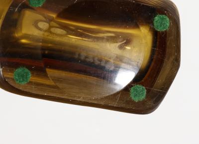 Paolo Venini Inciso Glass Bottle with Stopper by Paolo Venini