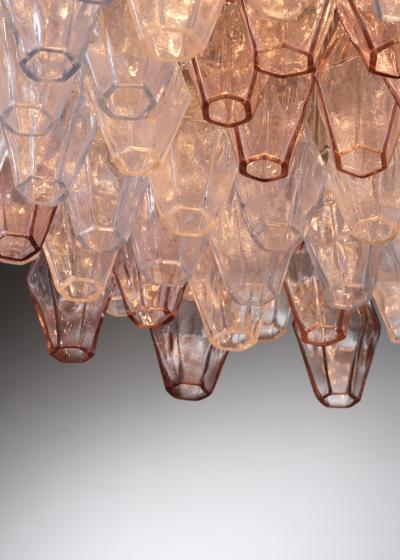 Paolo Venini Large Paolo Venini Murano Glass Poliedri Chandelier