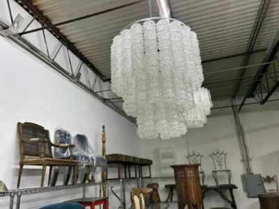 Paolo Venini Mid Century Murano Glass Chandelier