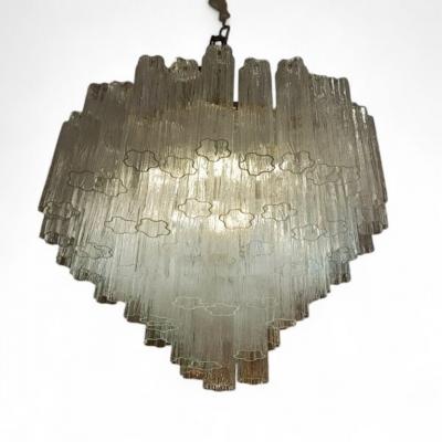 Paolo Venini Murano glass Tronchi chandelier by Venini from the 1980s