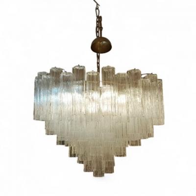 Paolo Venini Murano glass Tronchi chandelier by Venini from the 1980s