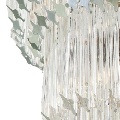 Paolo Venini Paolo Venini Quadriedri Glass Spiral Chandelier 1970s