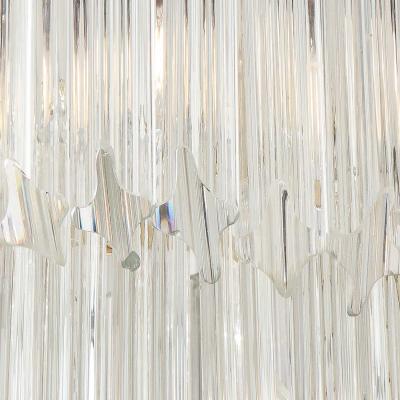 Paolo Venini Paolo Venini Quadriedri Glass Spiral Chandelier 1970s