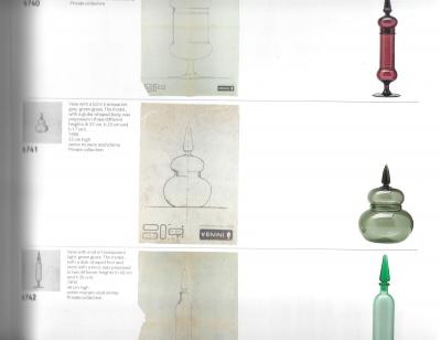 Paolo Venini Rare Apothecary Jar Model 4742 in Amber Glass by Venini