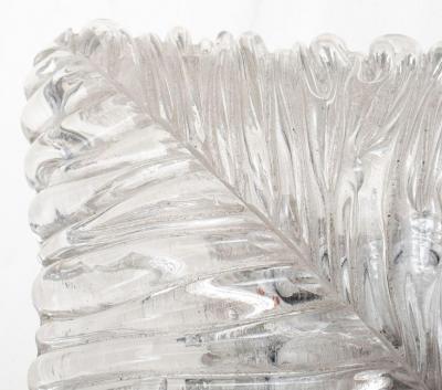 Paolo Venini Rare Clear Moulded Glass Mirror by Paolo Venini