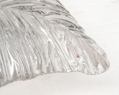 Paolo Venini Rare Clear Moulded Glass Mirror by Paolo Venini