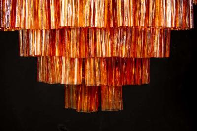 Paolo Venini Venini Modern Gold Amber Color Murano Glass Chandelier or Flushmount 1970