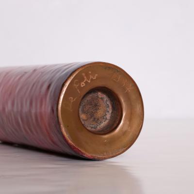 Paolo de Poli 1905 1996 Enamelled Copper Bottiglia Italy