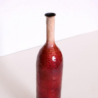 Paolo de Poli 1905 1996 Enamelled Copper Bottiglia Italy