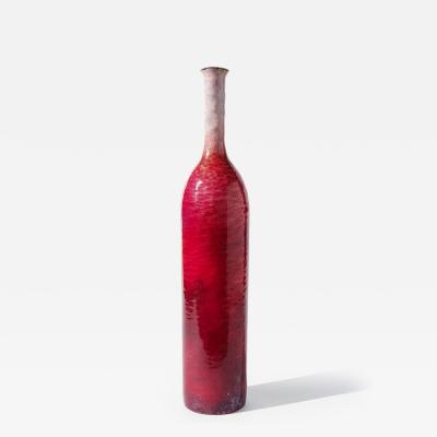 Paolo de Poli 1905 1996 Enamelled Copper Bottiglia Italy