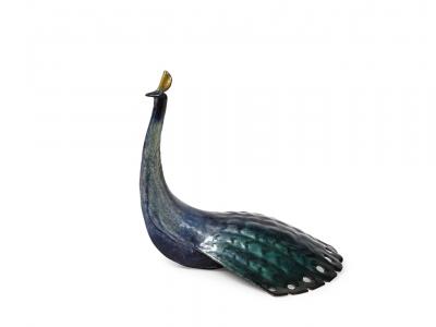 Paolo di Poli Pavoncella Peacock Sculpture by Paolo Di Poli