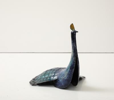 Paolo di Poli Pavoncella Peacock Sculpture by Paolo Di Poli
