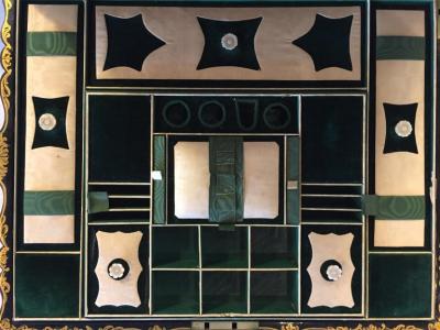 Papier M ch Massive Size Fine Quality 19th Century Sewing Box or Jewelry Box