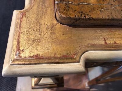 Parcel Paint and Gilt Decorated Pair of Swedish Serving or Console Tables