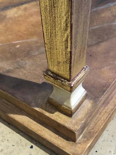 Parcel Paint and Gilt Decorated Pair of Swedish Serving or Console Tables