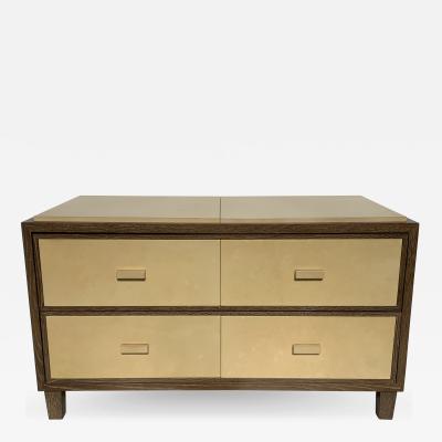 Parchment and Cerused Oak Chest of Drawers
