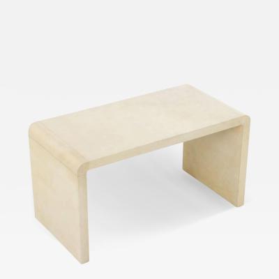 Parchment covered coffee table in the manner of Jean Michel Frank Contemporary 