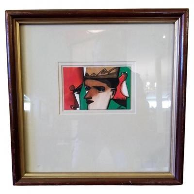 Paresh Maity Paresh Maity Watercolor on Board Encounter I