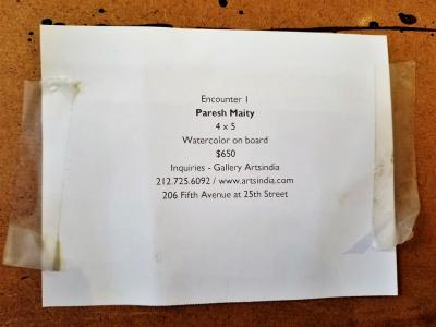 Paresh Maity Paresh Maity Watercolor on Board Encounter I