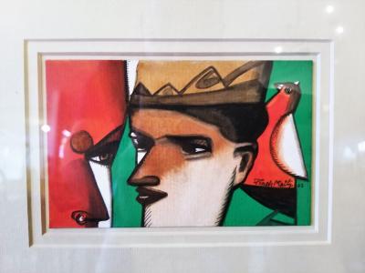 Paresh Maity Paresh Maity Watercolor on Board Encounter I