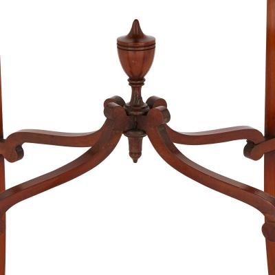 Parquetry circular side table