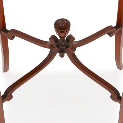 Parquetry circular side table