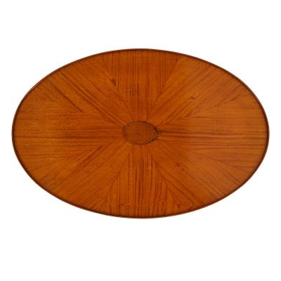 Parquetry circular side table
