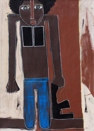 Parris Jaru Ambushed in Africa Expressionist Figurative Painting