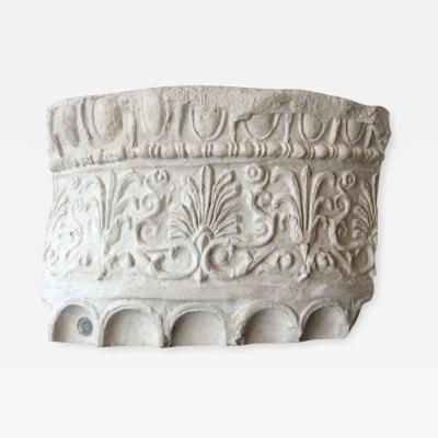 Part of Tuscan capital in plaster France end of XIXth century