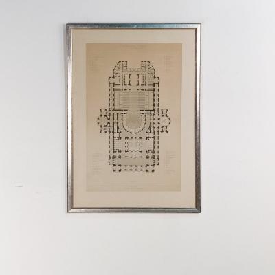 Part of the Plans for the Paris Opera House Published 1881 France