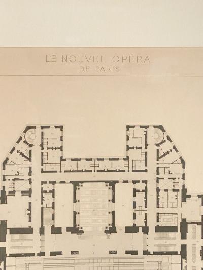 Part of the Plans for the Paris Opera House Published 1881 France