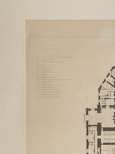 Part of the Plans for the Paris Opera House Published 1881 France