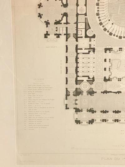 Part of the Plans for the Paris Opera House Published 1881 France
