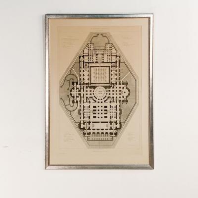 Part of the Plans for the Paris Opera House Published 1881 France
