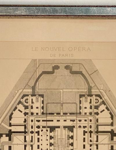 Part of the Plans for the Paris Opera House Published 1881 France