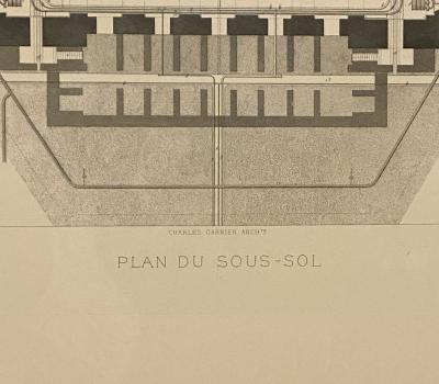 Part of the Plans for the Paris Opera House Published 1881 France