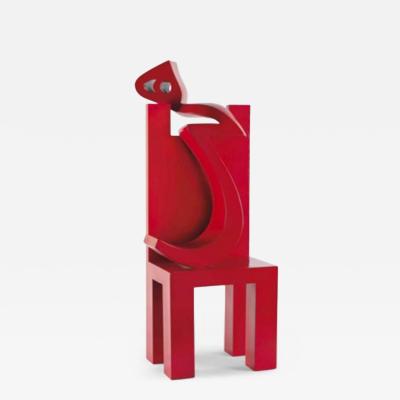 Parviz Tanavoli Red Heech and Chair 2007
