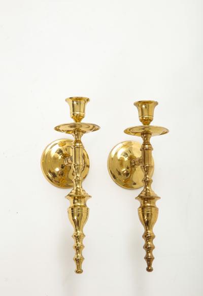 Parzinger Style Brass Candle Sconces