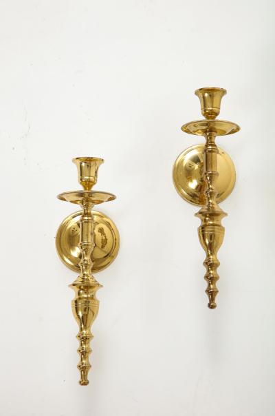 Parzinger Style Brass Candle Sconces